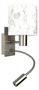Brilagi - LED flexibilná lampa BOBO 1xE27/25W/230V + LED/3W m. chróm/biela/zajačiky