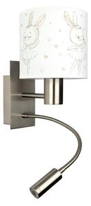 Brilagi - LED flexibilná lampa BOBO 1xE27/25W/230V + LED/3W m. chróm/biela/zajačiky