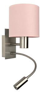 Brilagi - LED flexibilná lampa BOBO 1xE27/25W/230V + LED/3W matný chróm/ružová