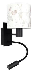 Brilagi - LED flexibilná lampa BOBO 1xE27/25W/230V + LED/3W čierna/biela/zajačiky