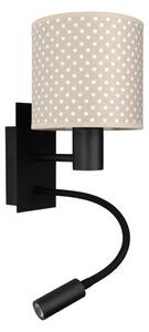 Brilagi - LED Flex. lampa BOBO 1xE27/25W/230V + LED/3W čierna/béžová/bodky