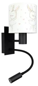 Brilagi - LED flexibilná lampa BOBO 1xE27/25W/230V + LED/3W čierna/biela/zajačiky