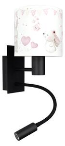 Brilagi - LED flexibilná lampa BOBO 1xE27/25W/230V + LED/3W čierna/krémová/zajačiky
