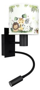 Brilagi - LED Flex. lampa BOBO 1xE27/25W/230V + LED/3W čierna/biela/zelená/džungľa