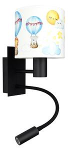 Brilagi - LED flexibilná lampa BOBO 1xE27/25W/230V + LED/3W čierna/biela/so zvieratkami