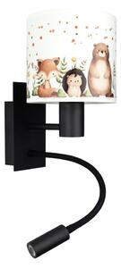 Brilagi - LED flexibilná lampa BOBO 1xE27/25W/230V + LED/3W čierna/biela/zvieratká