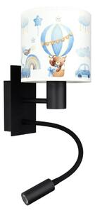 Brilagi - LED flexibilná lampa BOBO 1xE27/25W/230V + LED/3W čierna/biela/modrá/medvedíky
