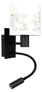 Brilagi - LED flexibilná lampa BOBO 1xE27/25W/230V + LED/3W čierna/biela/jednorožce