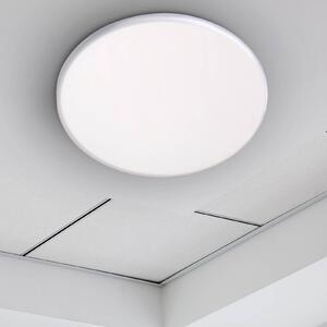 Zapustene LED svietidla Suma, Ø 21,5 cm, biela, stmievateľné, IP44, Biela / opálová, Kúpeľňa, Plast, Zapustené stropné svietidlo