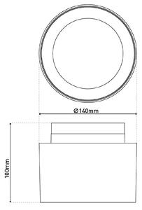 LED stropné bodové svetlá Trimes, Ø 14 cm, čierny, step-stmievateľné, Čierna, Obývacia izba / jedáleň, Plast, Závesné svietidlo