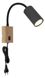 Globo 57911WG - Flexibilná nástenná lampa ROBBY 1xGU10/25W/230V šedá/hnedá