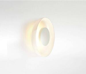 MARSET LED nástenné svetlo Aura Plus, Ø 25 cm, opálové, Biela / opálová, Obývacia izba / jedáleň, Sklo, Dizajn, Nástenné svietidlo