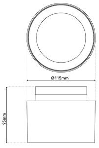 LED stropné bodové svetlá Trimes, Ø 11,5 cm, čierny, step-stmievateľné, Čierna, Obývacia izba / jedáleň, Plast, Závesné svietidlo