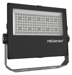 MEGAMAN LED vonkajší reflektor Hugo, 90 W, 3000 K, IP66, Čierna, Hliník, Vonkajše bodové svietidlo / bodateľné do zeme