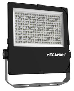 MEGAMAN LED vonkajší reflektor Hugo, 150 W, 4000 K, IP66, Čierna, Hliník, Vonkajše bodové svietidlo / bodateľné do zeme
