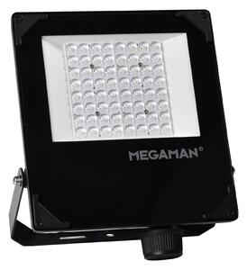 MEGAMAN LED vonkajší reflektor Hugo, 50 W, 3000 K, IP66, Čierna, Hliník, Vonkajše bodové svietidlo / bodateľné do zeme
