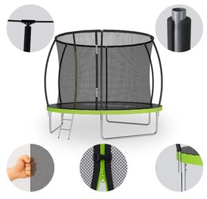 Záhradná trampolína pre deti SIDER 10FT - Ø 312 cm so sieťou vo vnútri a rebríkom