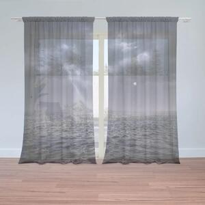 Sablio Záclony Búrka nad morom: 2ks 150x250cm