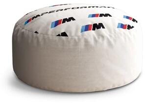 Sablio Taburet Circle MPERFORMANCE biely vzor: 38x48 cm