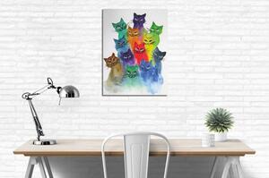 Obraz na plátne Happy Cats, 30 × 40 cm