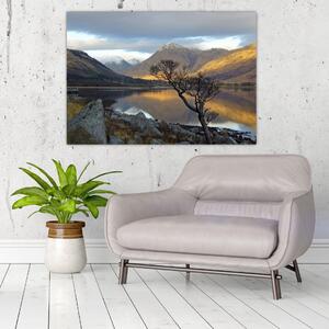 Obraz jazera medzi horami (Obraz 60x40cm)