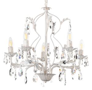 ONLI - Luster na reťazi TERESA 5xE14/6W/230V biela