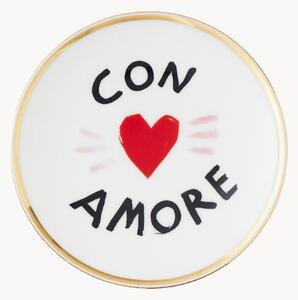 Ručne vyrobený porcelánový dezertný tanier Con Amore
