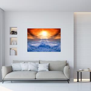 Moderný obraz - slnko nad oblaky (Obraz 60x40cm)