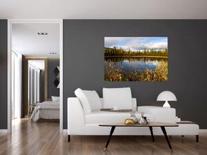 Obraz na stenu - lesné jazierko (Obraz 60x40cm)