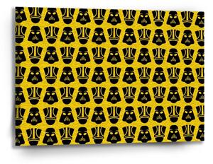 Sablio Obraz Star Wars Stormtrooperi Pattern na žltej - 90x60 cm