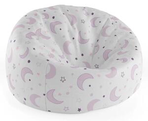 Sablio Sedací vak Cocoon Fialové mesiačiky - 75 x 45 x 35 cm