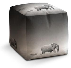 Sablio Taburet Slon a zebra - 40x40x40 cm