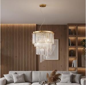 Ideal Lux - Krištáľový luster na lanku CARLTON 12xE14/40W/230V pr. 50 cm zlatá