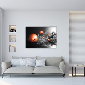 Abstraktné obrazy - oranžové gule (Obraz 60x40cm)