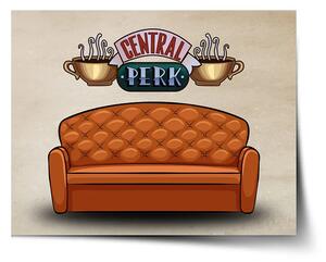 Sablio Plagát Seriál Priatelia CENTRAL PERK Gauč - 60x40 cm