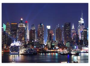 Obraz mesta - nočná žiara mesta (Obraz 60x40cm)