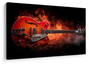 Obraz elektrická gitara v plameňoch