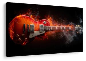 Obraz elektrická gitara v plameňoch