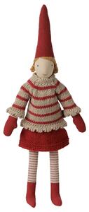 Vianočný skriatok Pixy Striped Knitted Sweater 31 cm – Girl
