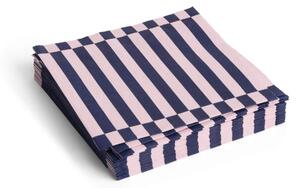 HAY Servítky Pattern Dinner 20ks, light pink and dark blue pillar stripe