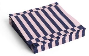 HAY Servítky Pattern Lunch 20ks, light pink and dark blue pillar stripe