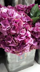 Dekorácie fialová hortenzie veľkokvetý - 80 cm