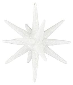 Sklenená vianočná ozdoba Glitter White 7,5 cm