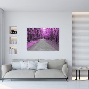Moderný obraz - fialový les (Obraz 60x40cm)
