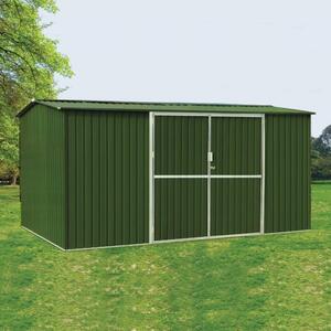Záhradný domček na náradie, krídlové dvere Avenberg HUNTER G1 4.1 x 2.6 m ZELENA