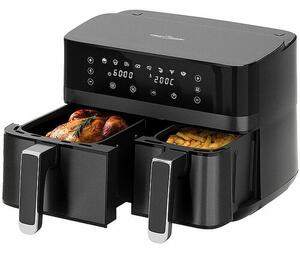 ProfiCook FR 1295 H dvojitá teplovzdušná fritéza, 9 l