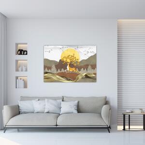 Abstraktný obraz - strom (Obraz 60x40cm)