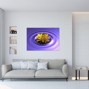 Obraz kvetu vo vode (Obraz 60x40cm)