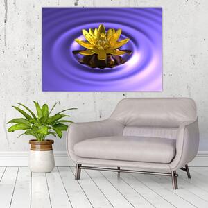 Obraz kvetu vo vode (Obraz 60x40cm)