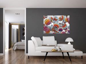 Abstraktný obraz farebných gulí (Obraz 60x40cm)